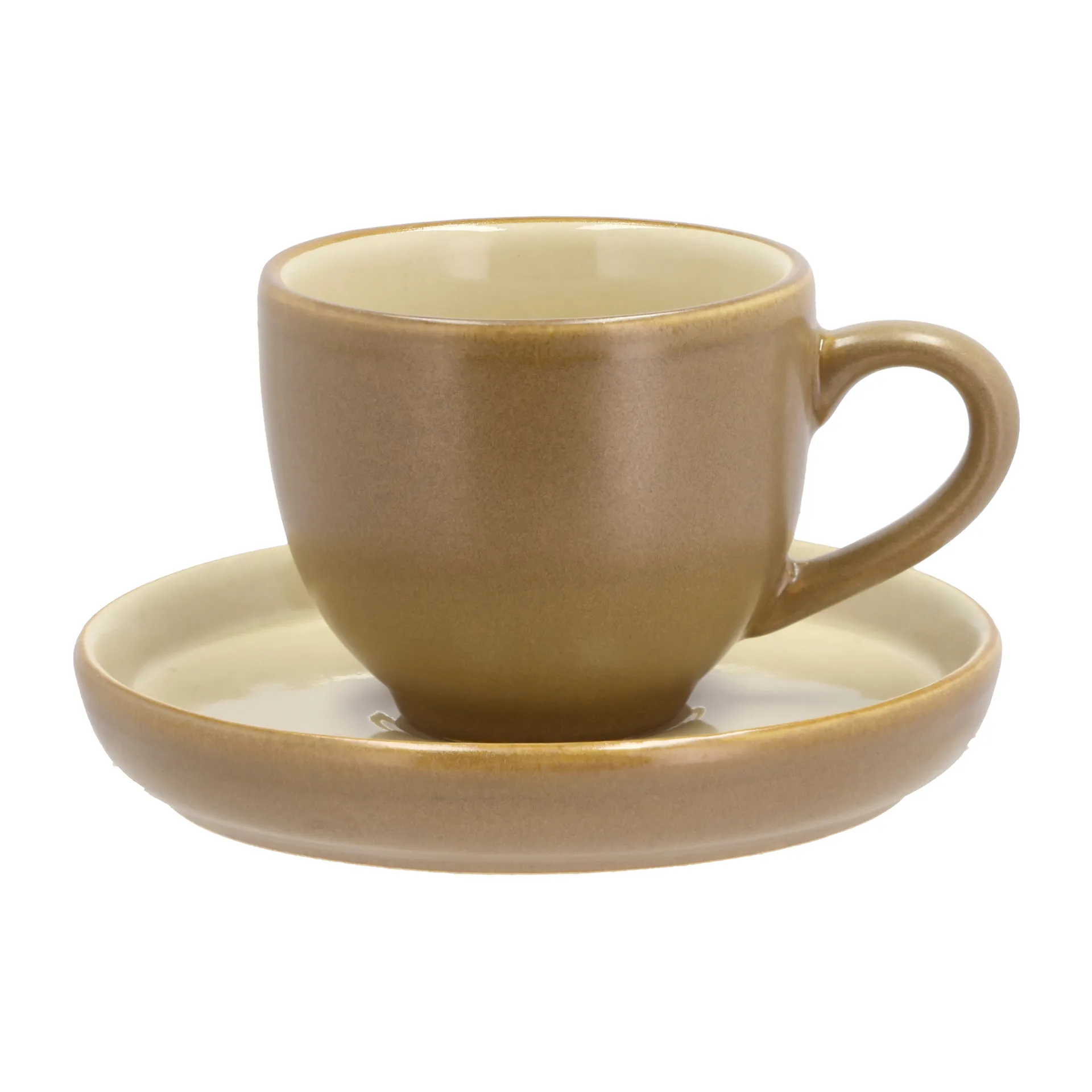 Bitz espresso 杯子和碟子 7 cl matt, Wood-沙色 Bitz