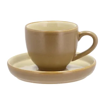 Bitz espresso 杯子和碟子 7 cl matt - Wood-沙色 - Bitz
