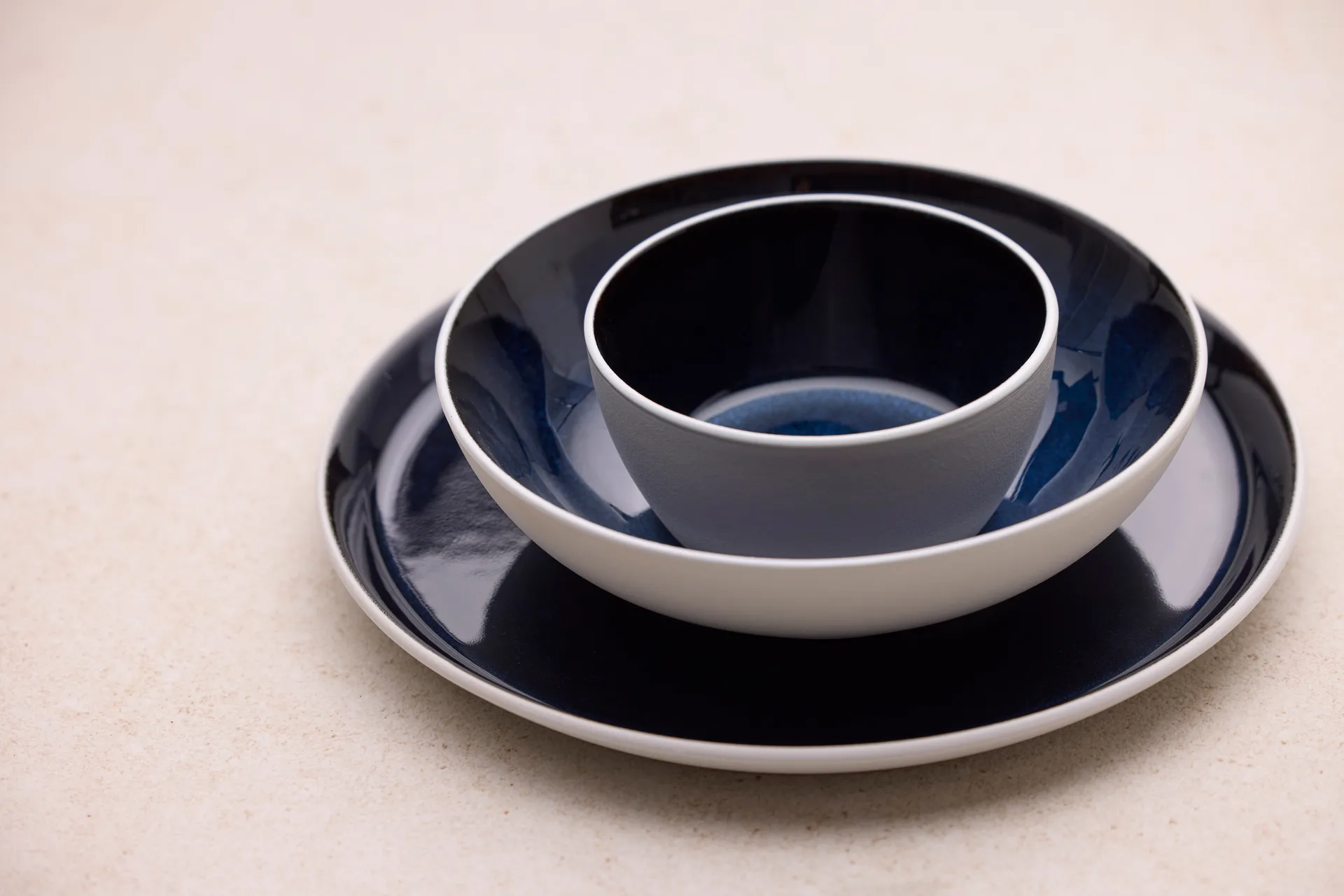 Bitz 碗 gastro Ø12 cm, 白色–深蓝 Bitz