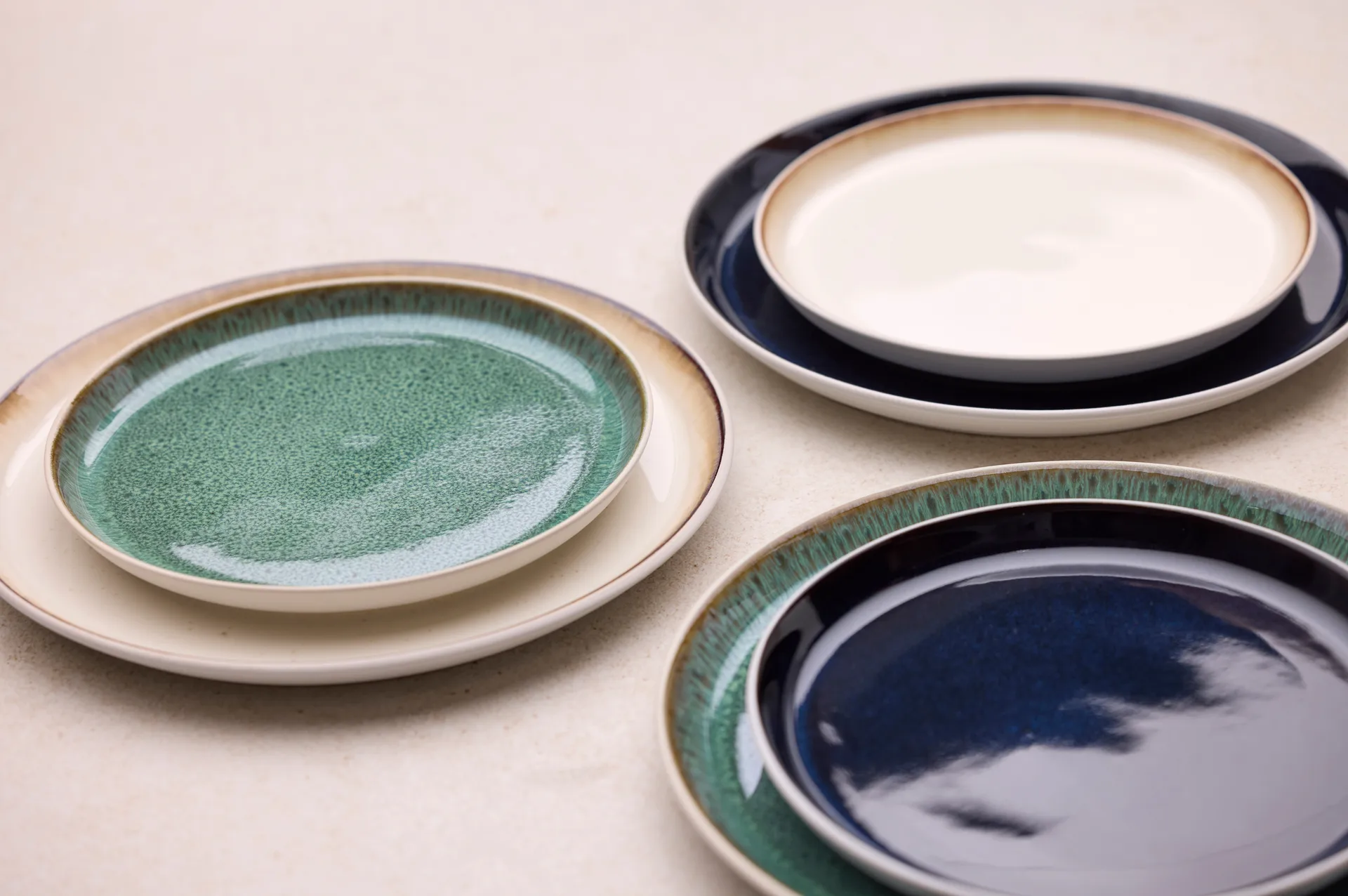 Bitz 盘子 gastro Ø27 cm, 白色-深蓝 Bitz