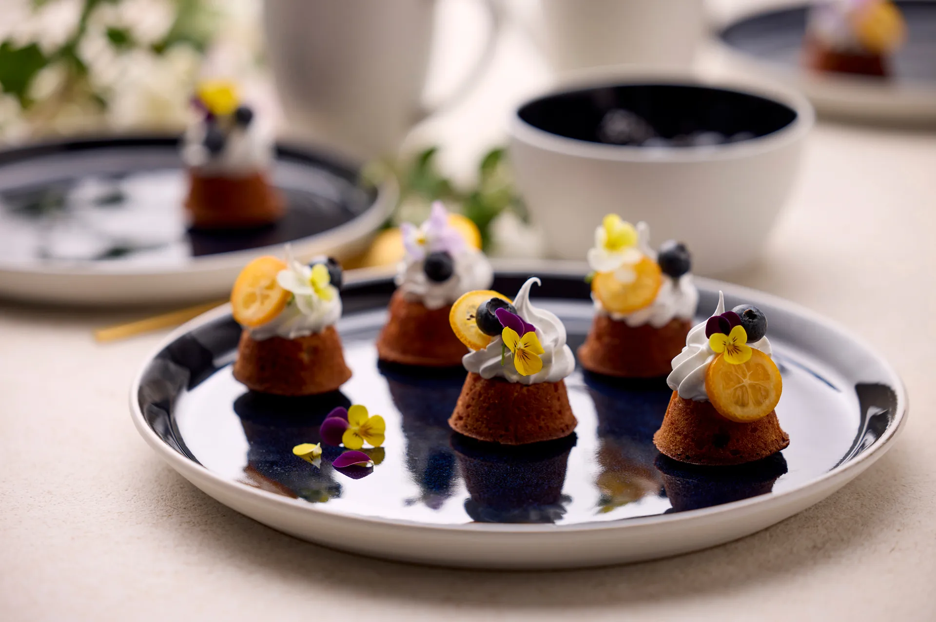 Bitz 盘子 gastro Ø27 cm, 白色-深蓝 Bitz