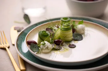 Bitz 盘子 gastro Ø27 cm - 白色-绿色 - Bitz