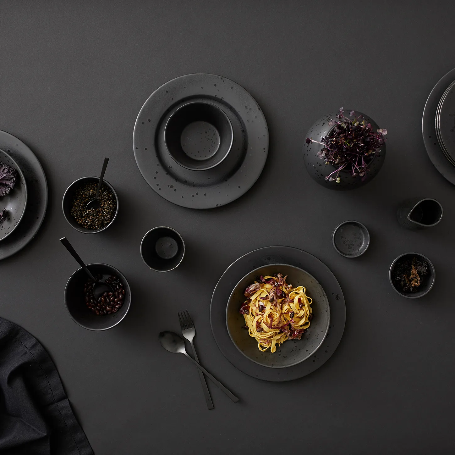 Bitz pasta 碗  Ø20 cm matte, 黑色 Bitz