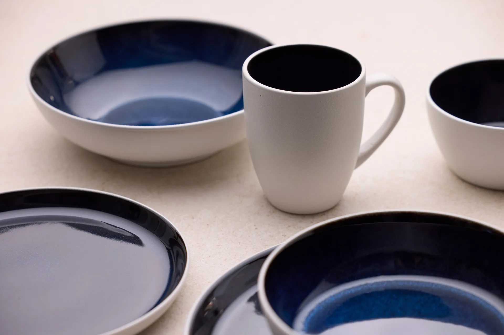 Bitz pasta 碗 gastro Ø20 cm, 白色-深蓝 Bitz