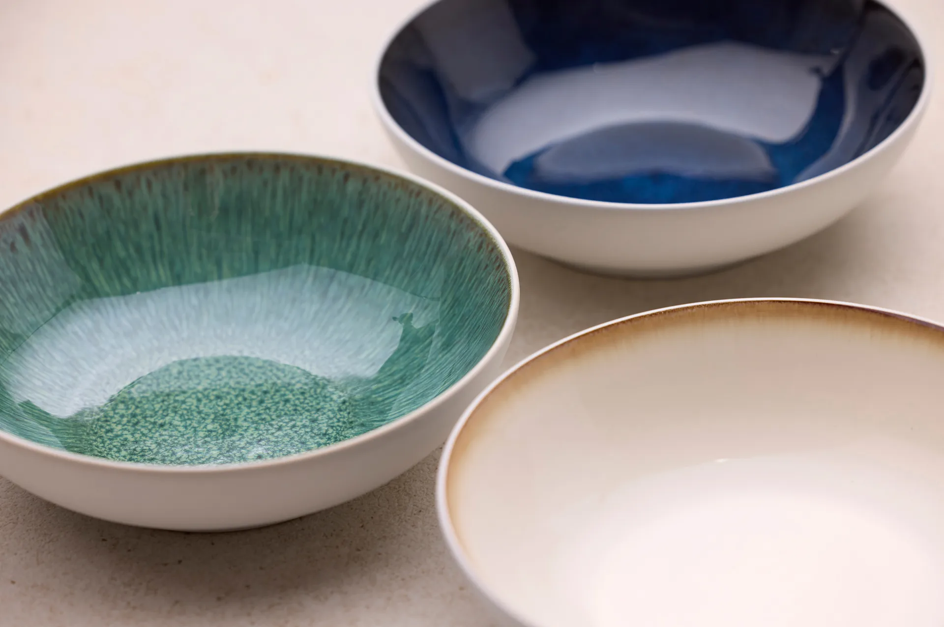 Bitz pasta 碗 gastro Ø20 cm, 白色-绿色 Bitz