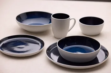 Bitz soup 碗 Ø 18 cm - 白色–深蓝 - Bitz