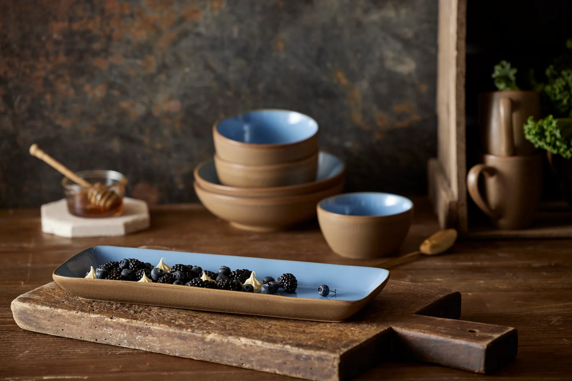 Bitz Wood pasta 碗  Ø20 cm, Wood-ocean Bitz