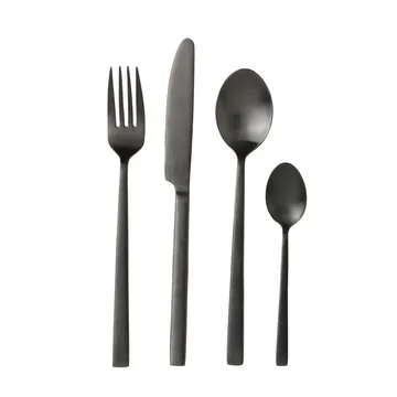 Bitz餐具16件套 - 黑色 - Bitz