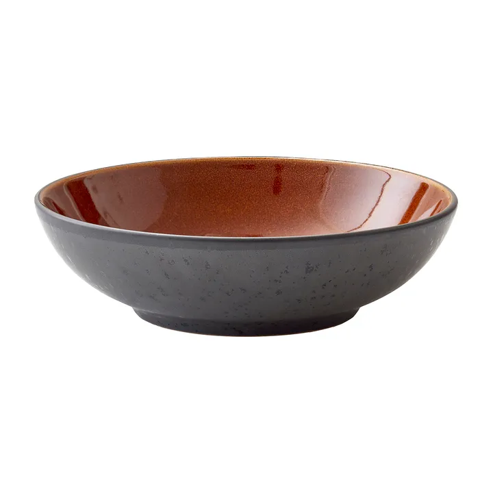 Bitz黑色意面碗直径20cm - 黑色_琥珀色 - Bitz