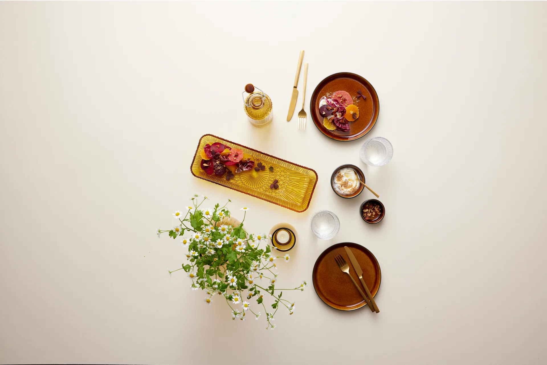 Kusintha 长方形餐用碟 14x38cm, 琥珀色 Bitz