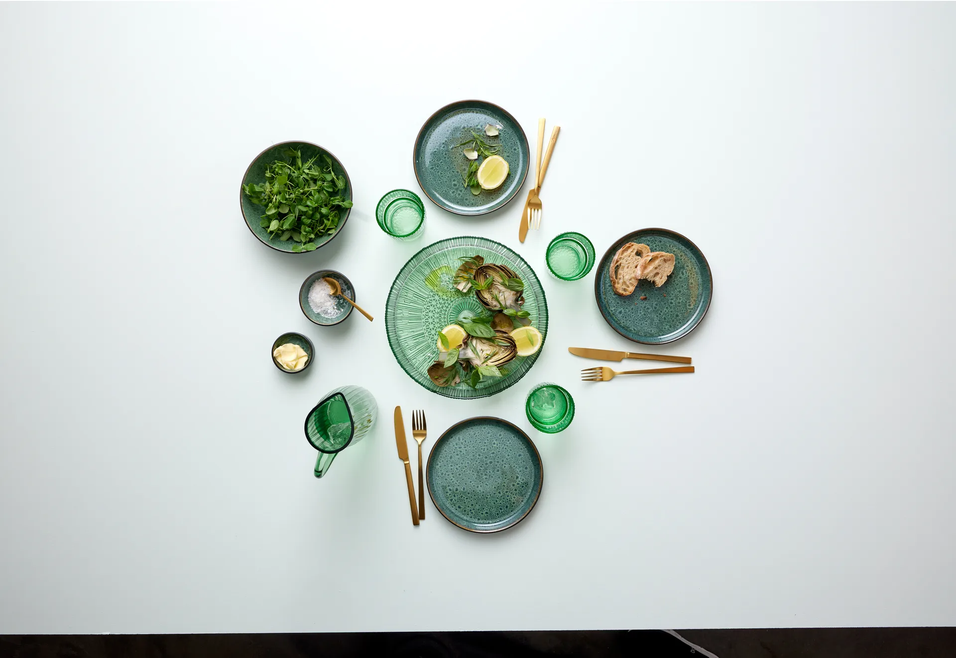 Kusintha 圆形餐用碟 Ø30cm, 绿色 Bitz