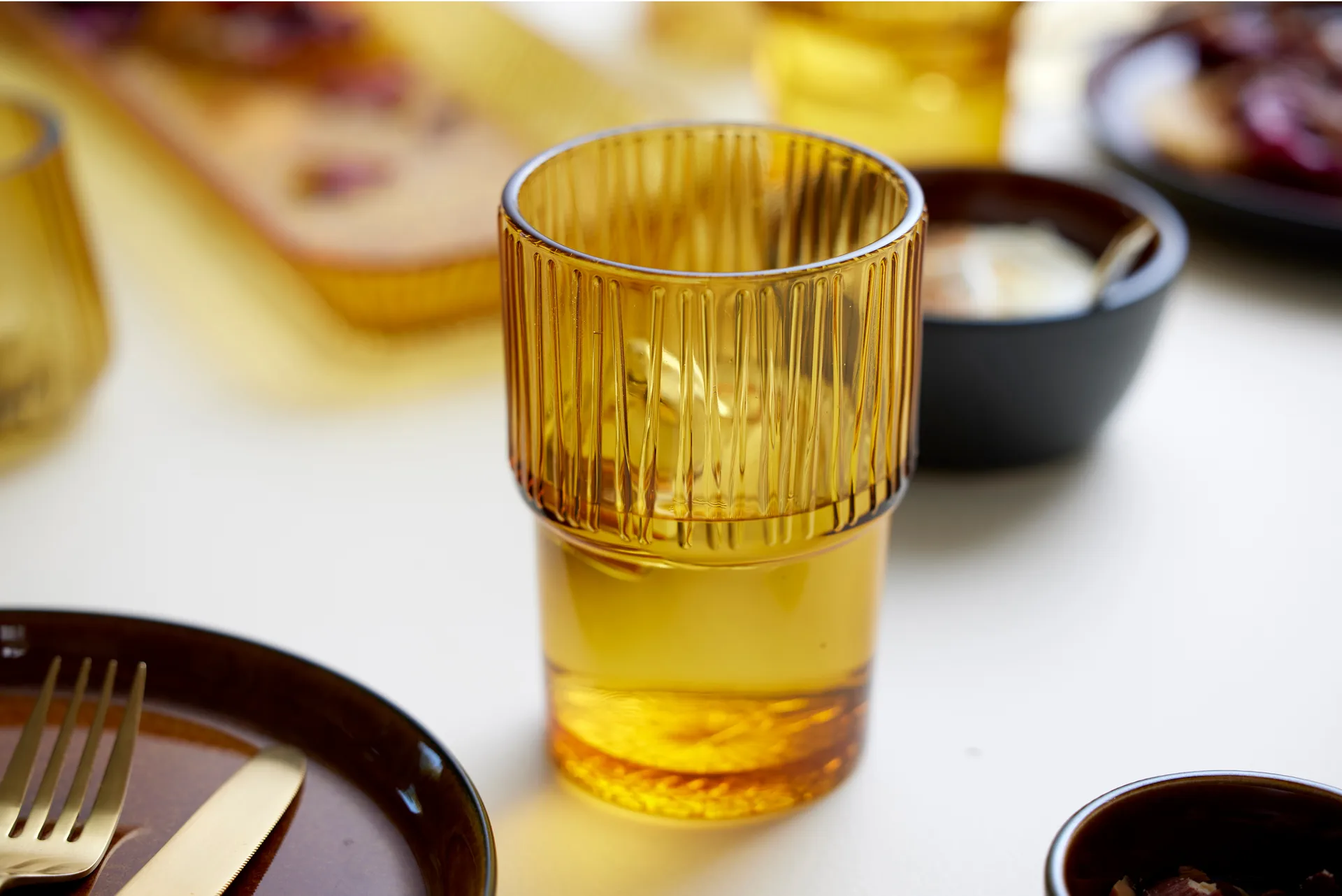 Kusintha café 玻璃 38 cl 四件套装, 琥珀色 Bitz