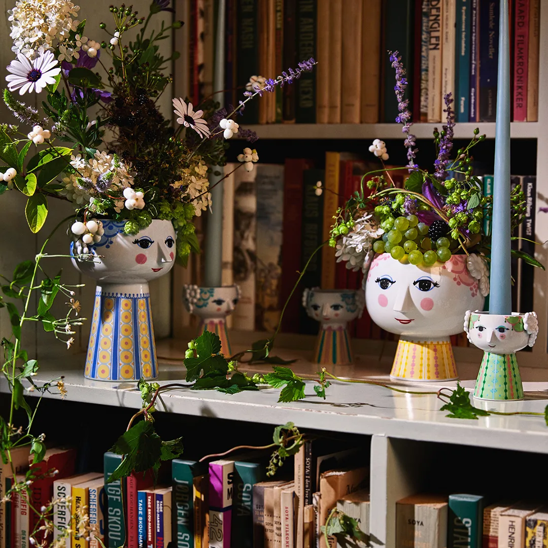 Eva 花瓶 18.5 cm, 蓝色-蓝色 Bjørn Wiinblad