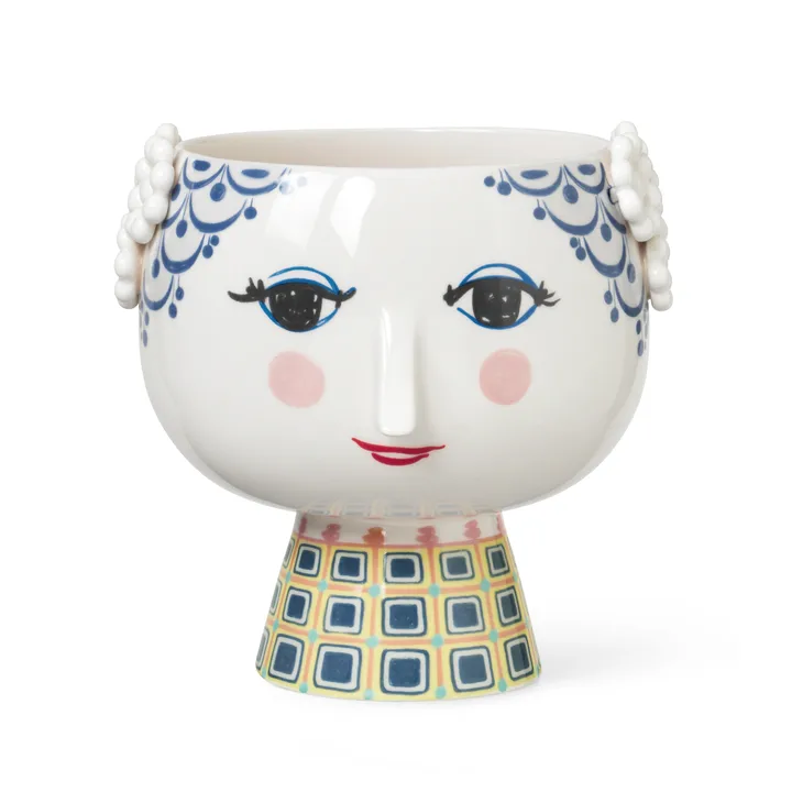 Eva 高脚花盆Ø21cm - 蓝色 - Bjørn Wiinblad