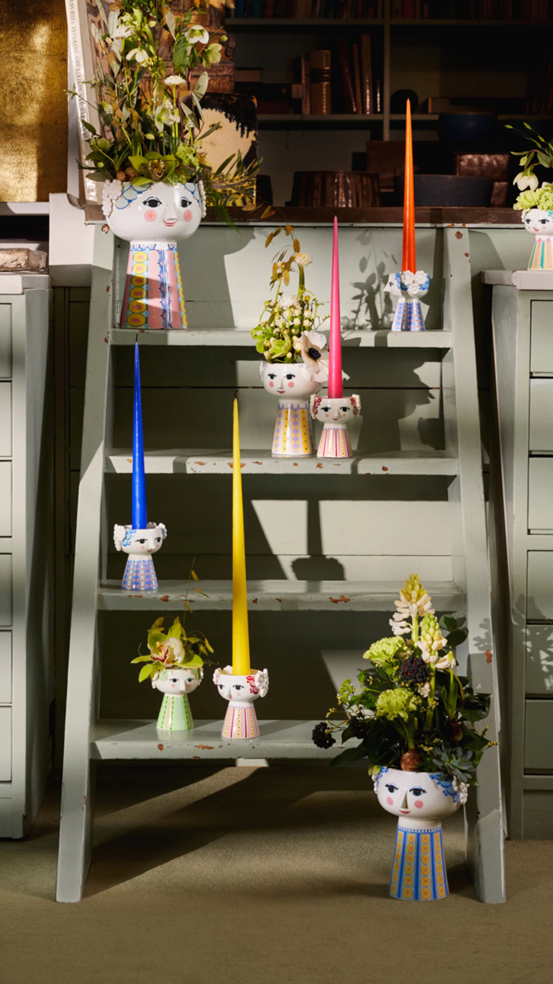 Eva 烛台 9,5 cm, Dark blue Bjørn Wiinblad