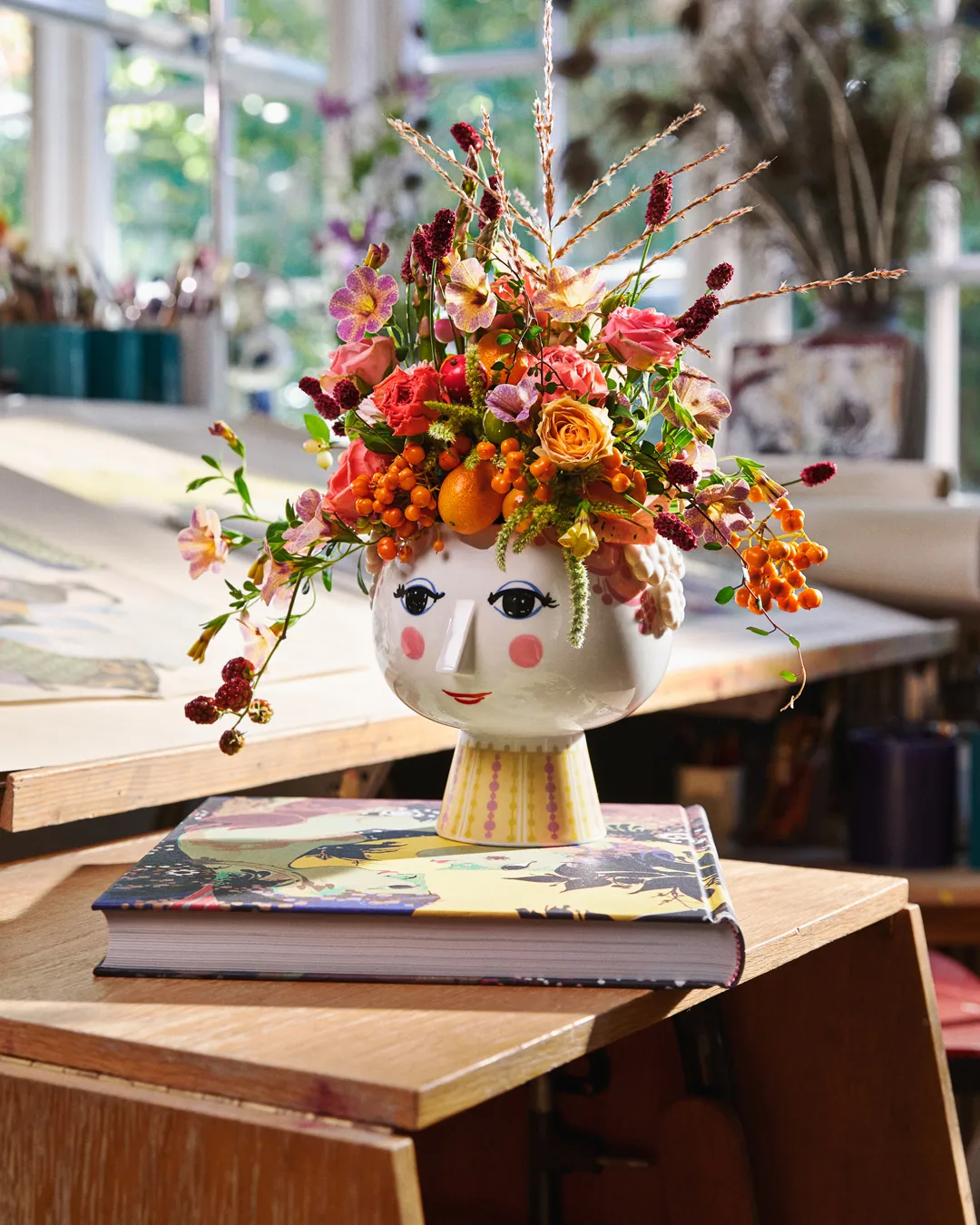 Eva 花盆 on foot Ø 15.5 cm, 粉色 Bjørn Wiinblad