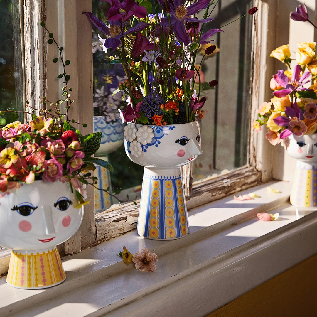 Eva 花盆 on foot Ø 15.5 cm, 粉色 Bjørn Wiinblad