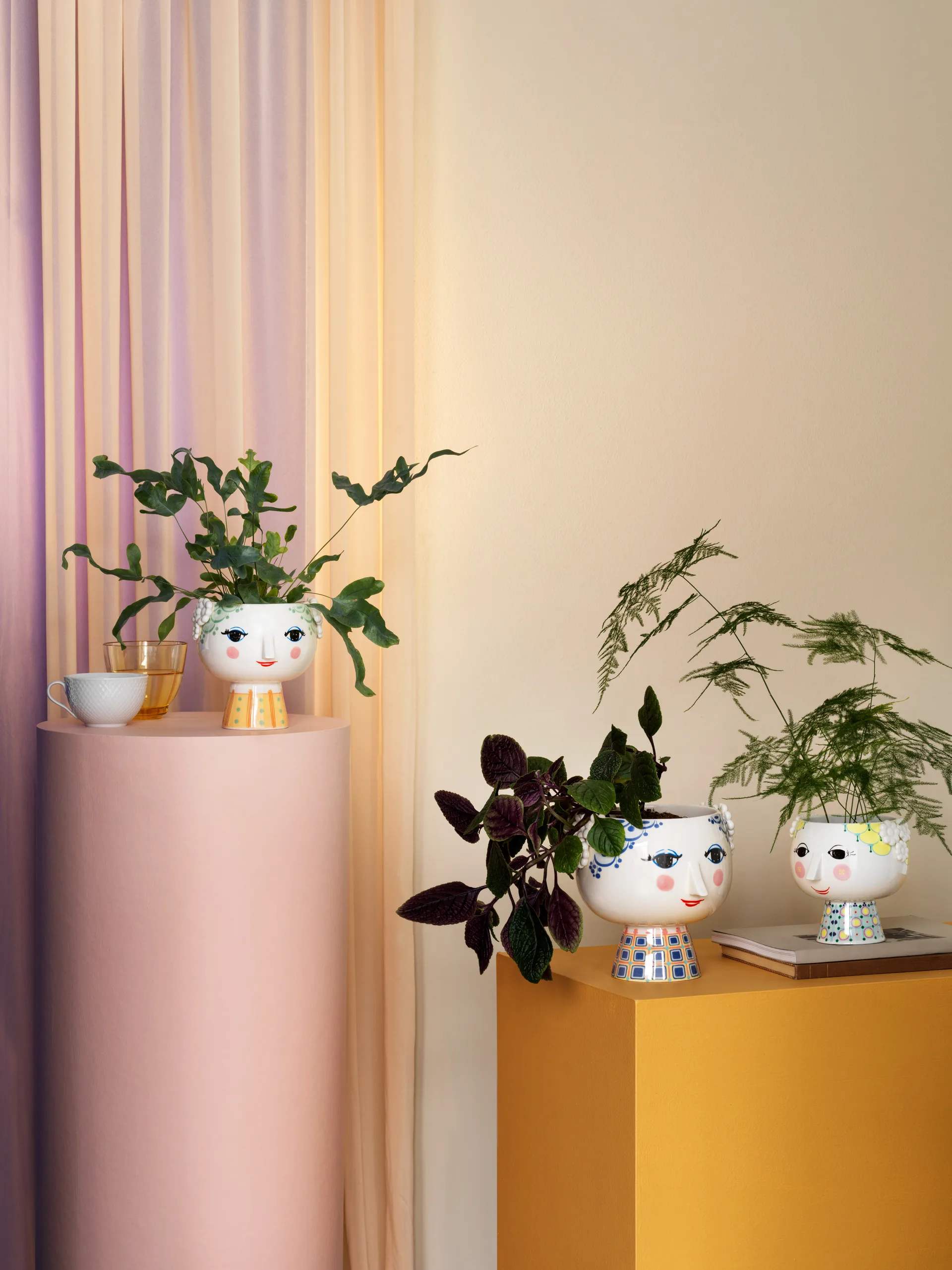 Eva 花盆  on foot Ø21 cm, 蓝色 Bjørn Wiinblad