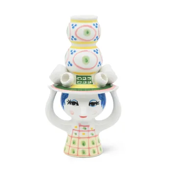 戴帽女士烛台 H16cm - 粉色 - Bjørn Wiinblad