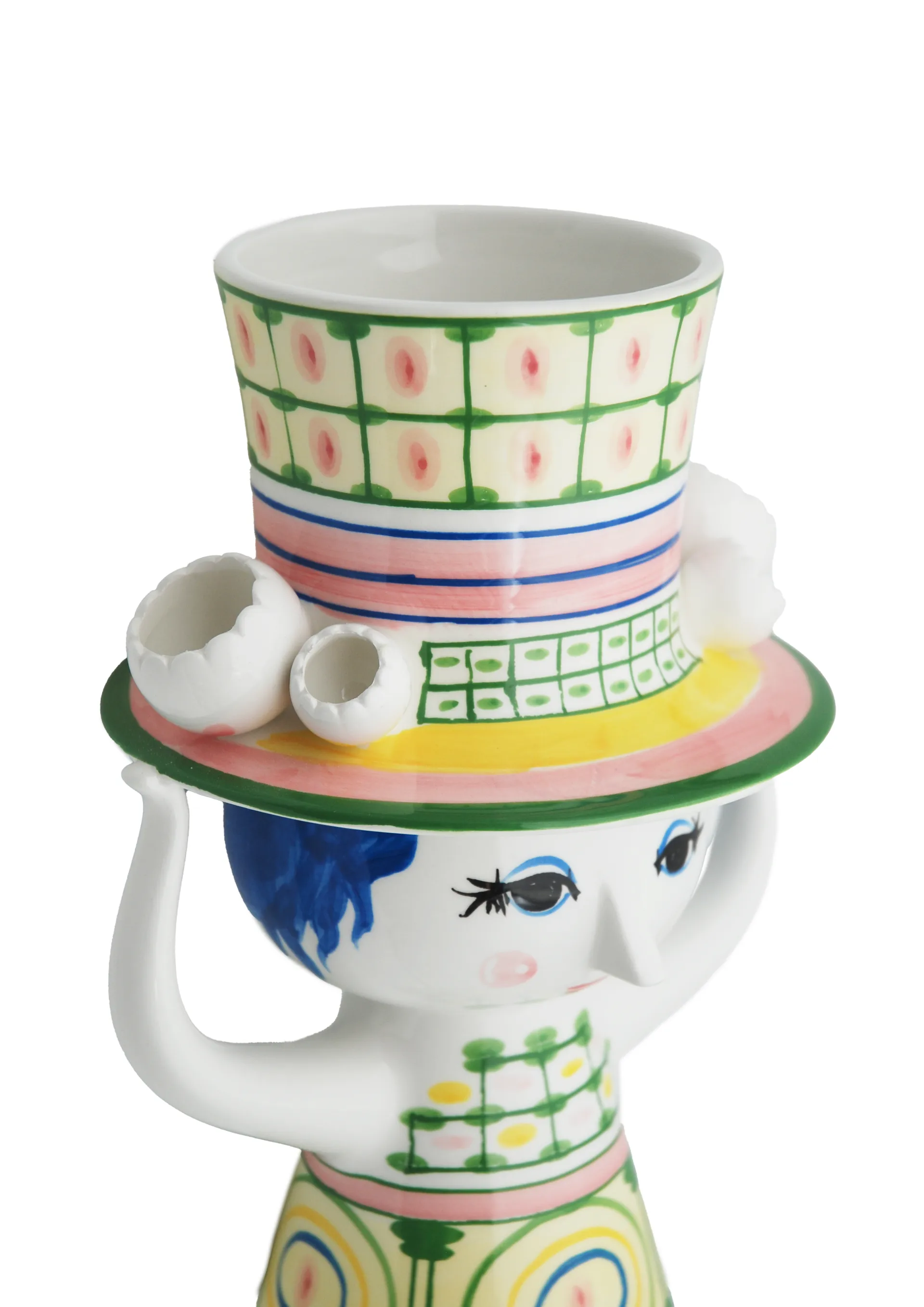 Lady with hat 花瓶 H24.5 cm, 绿色 Bjørn Wiinblad