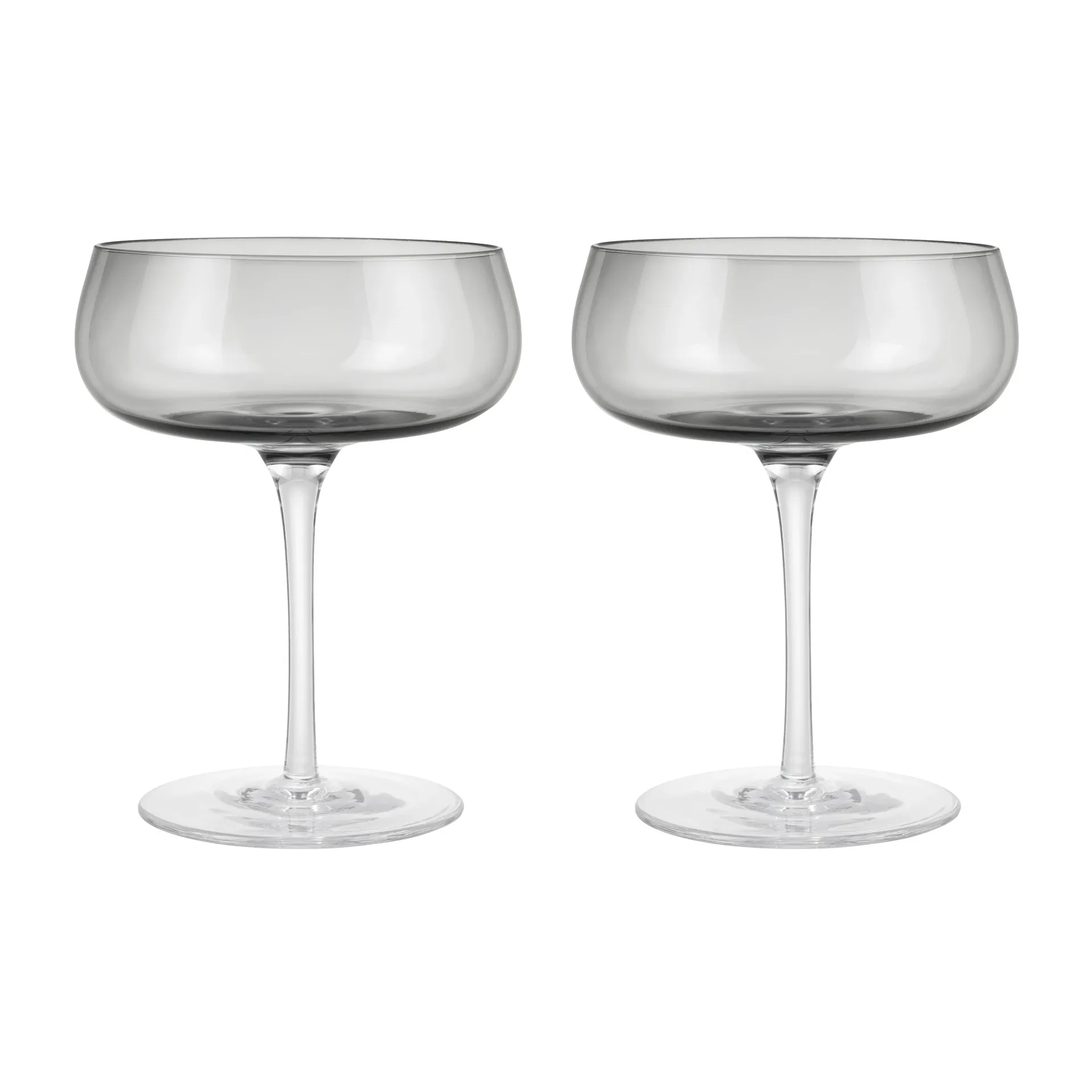 Belo champagne coupe glass 20 cl 2 pack, Smoke blomus