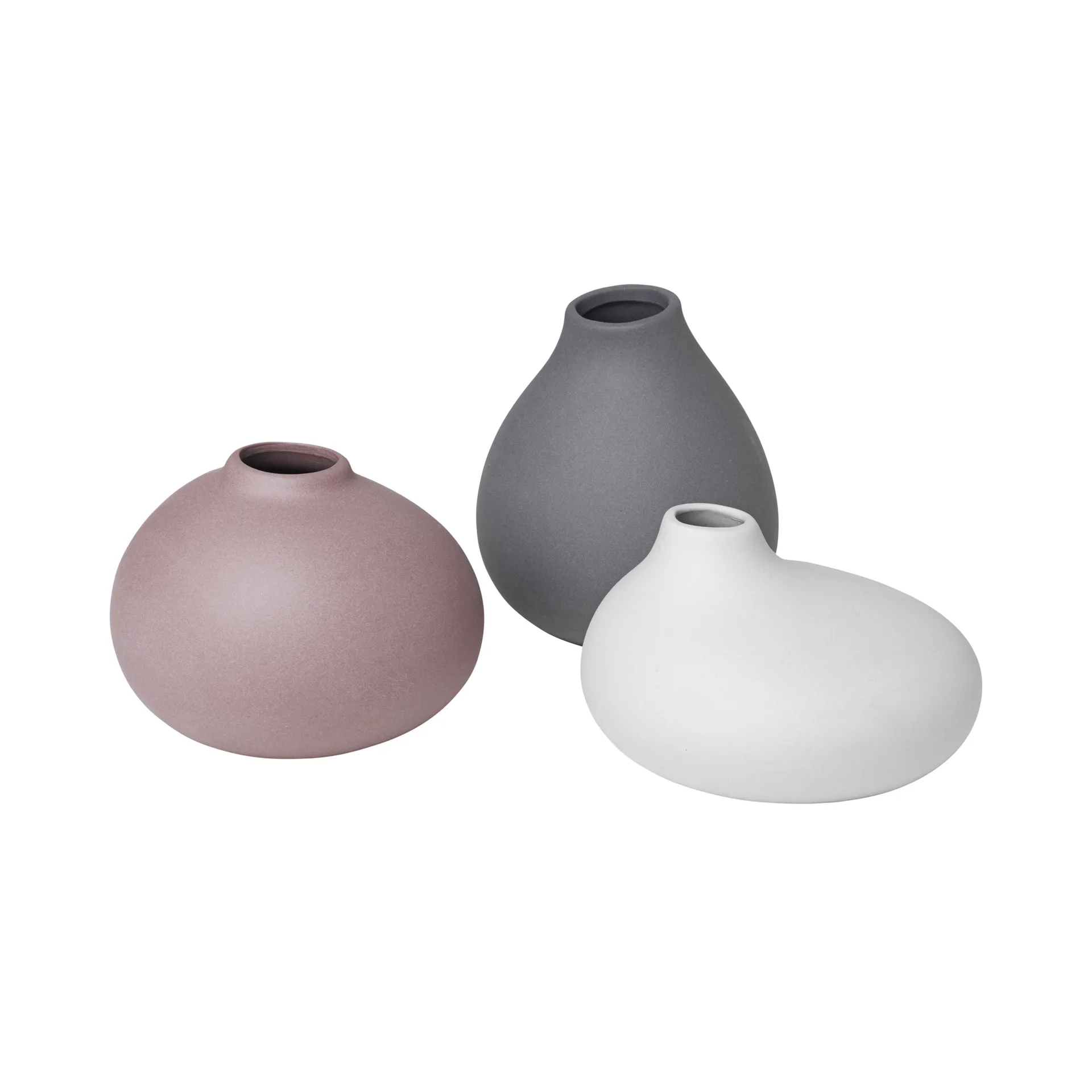 Blomus Nona系列 三件套花瓶, Pewter-micro chip-bark blomus