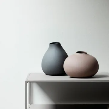 Blomus Nona系列 三件套花瓶 - Pewter-micro chip-bark - blomus