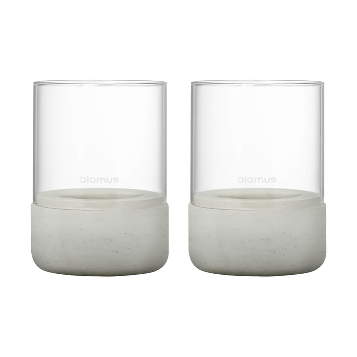Calma 烛台 Ø7 cm 两件套装 - Light 灰色 - Blomus