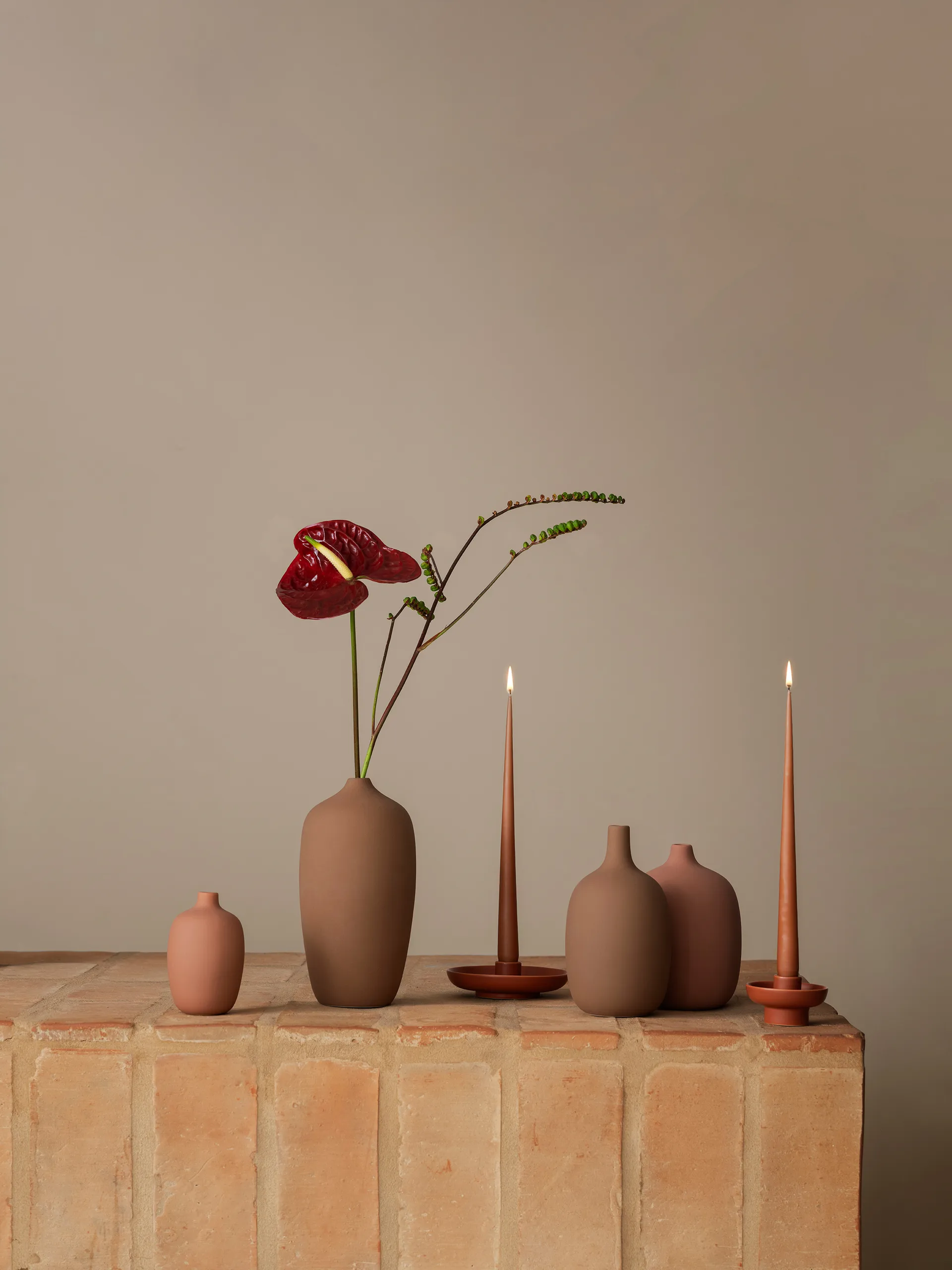 Ceola 花瓶25cm, 印第安棕褐色 blomus