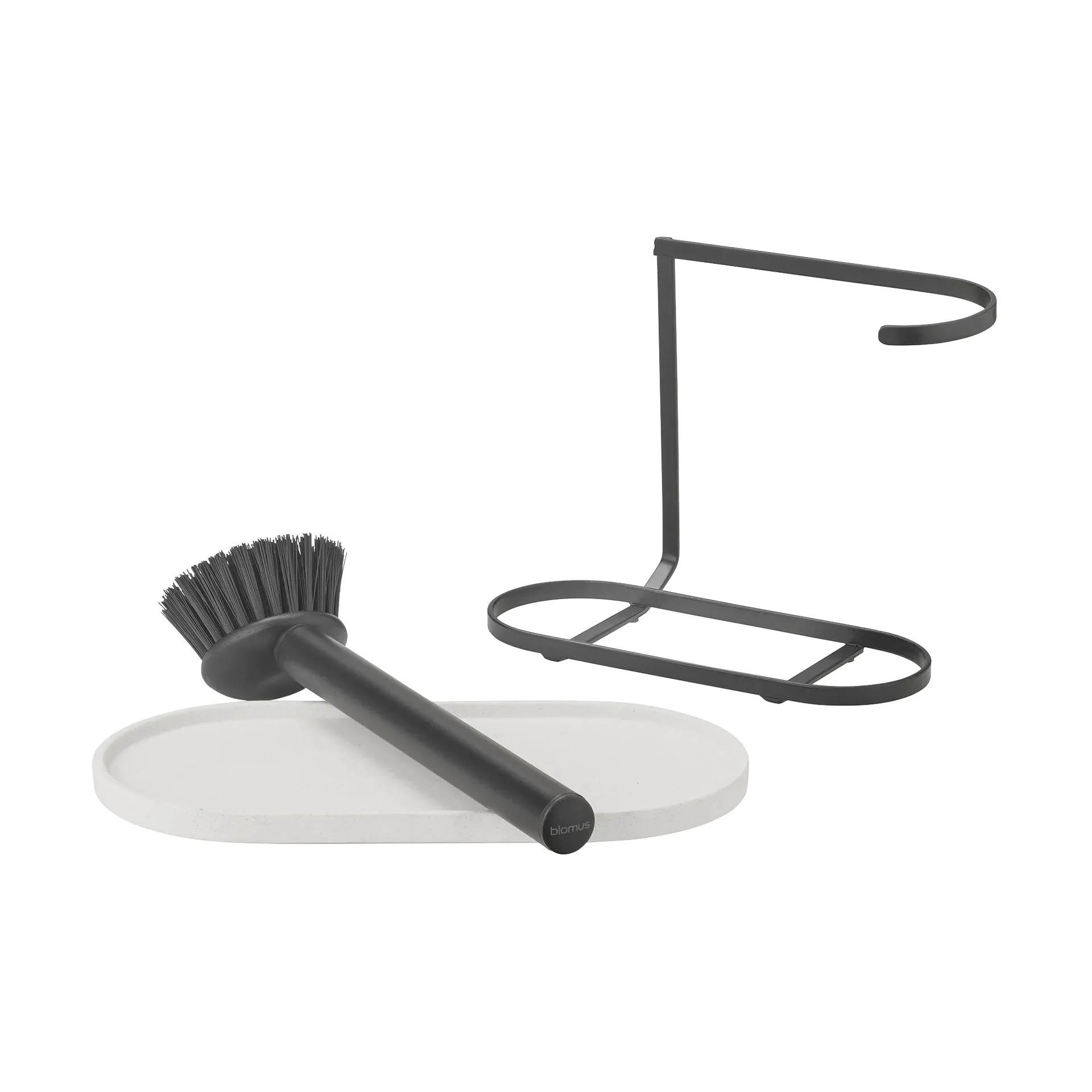 Dhuva 洗碗刷 和 soap holder, Lily 白色 blomus