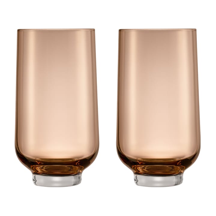 Flow tumbler glass 40 cl 两件套装, Coffee Blomus