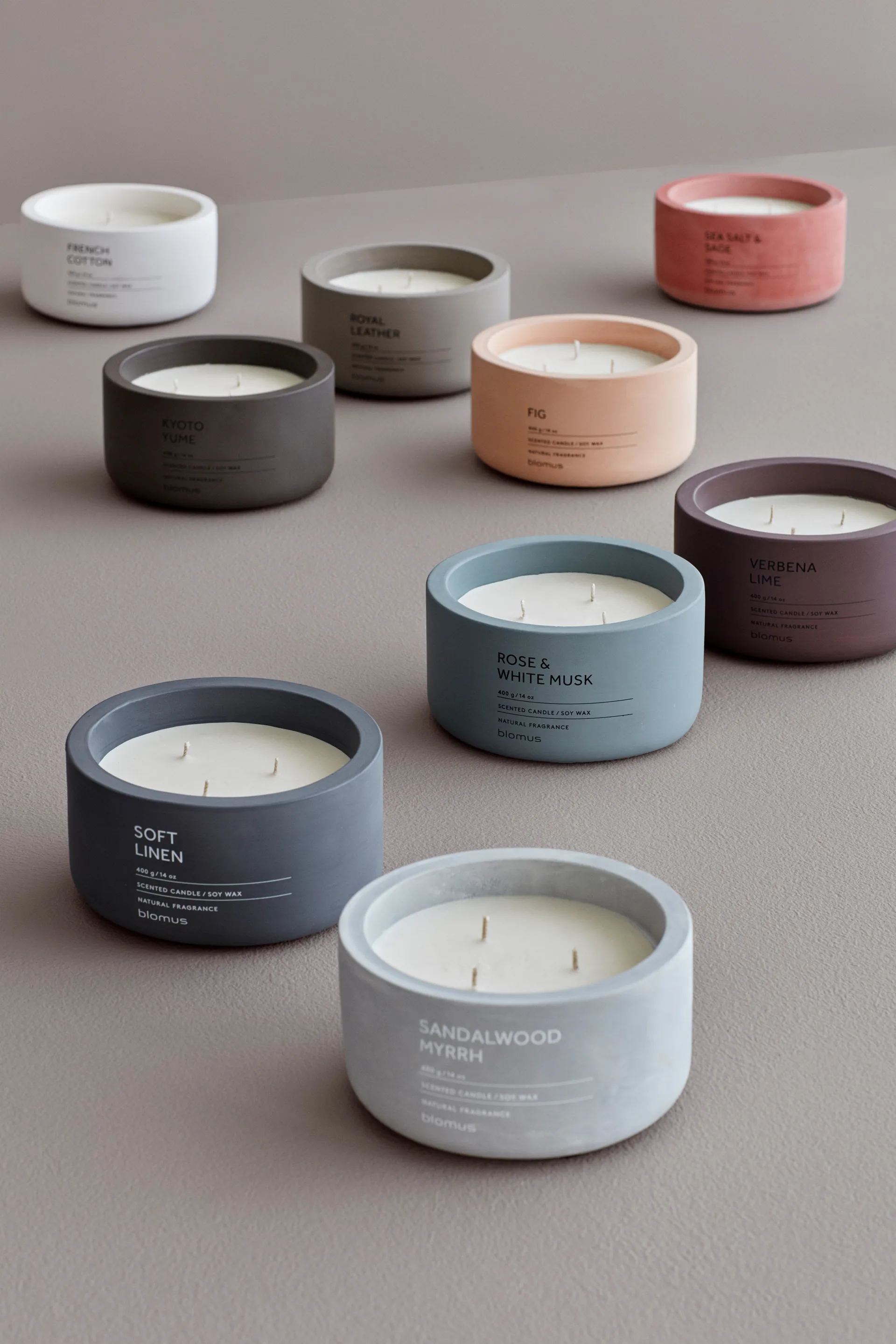 Fraga scented candles 25 hours, Sea salt & Sage-Withered 玫瑰色 blomus