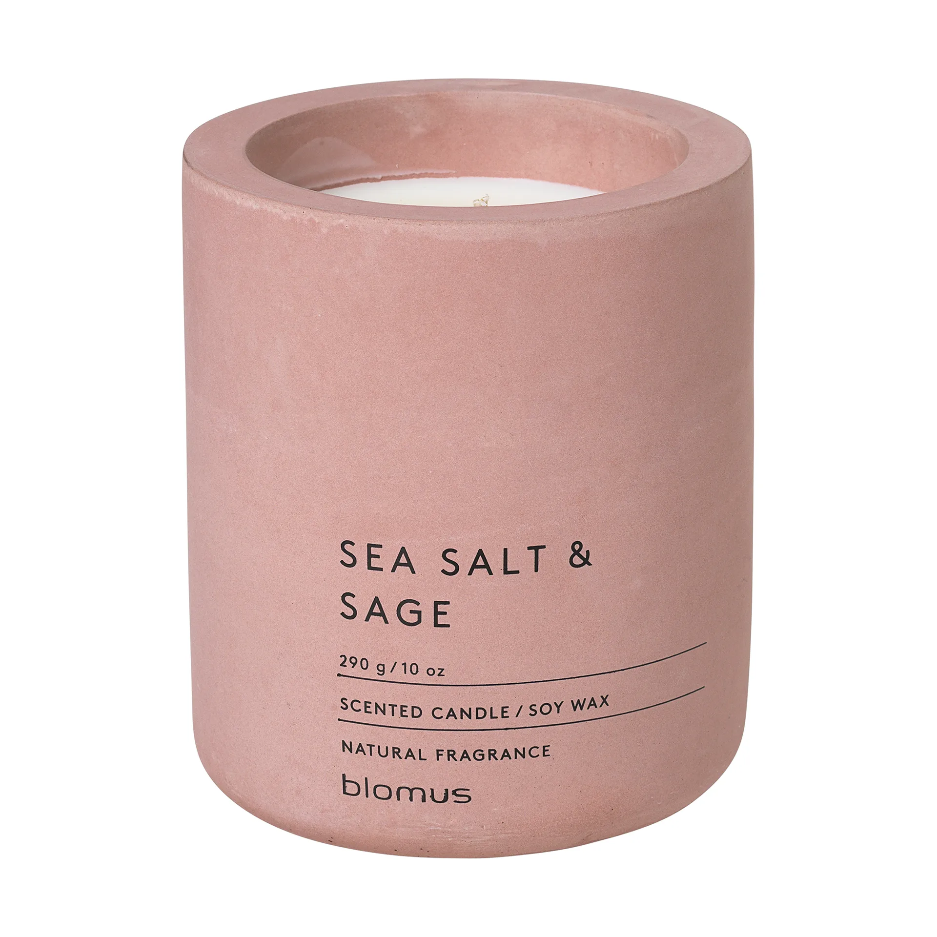 Fraga scented candles 55 hours, Sea salt & Sage-Withered 玫瑰色 blomus