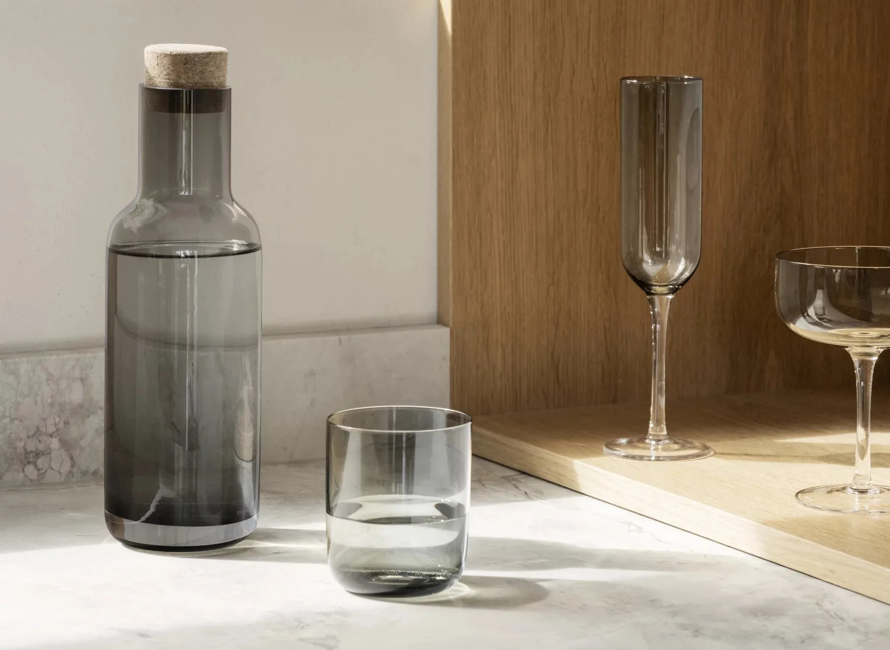 Fuumi 香槟杯220ml 4只装, 烟灰色_透明 blomus