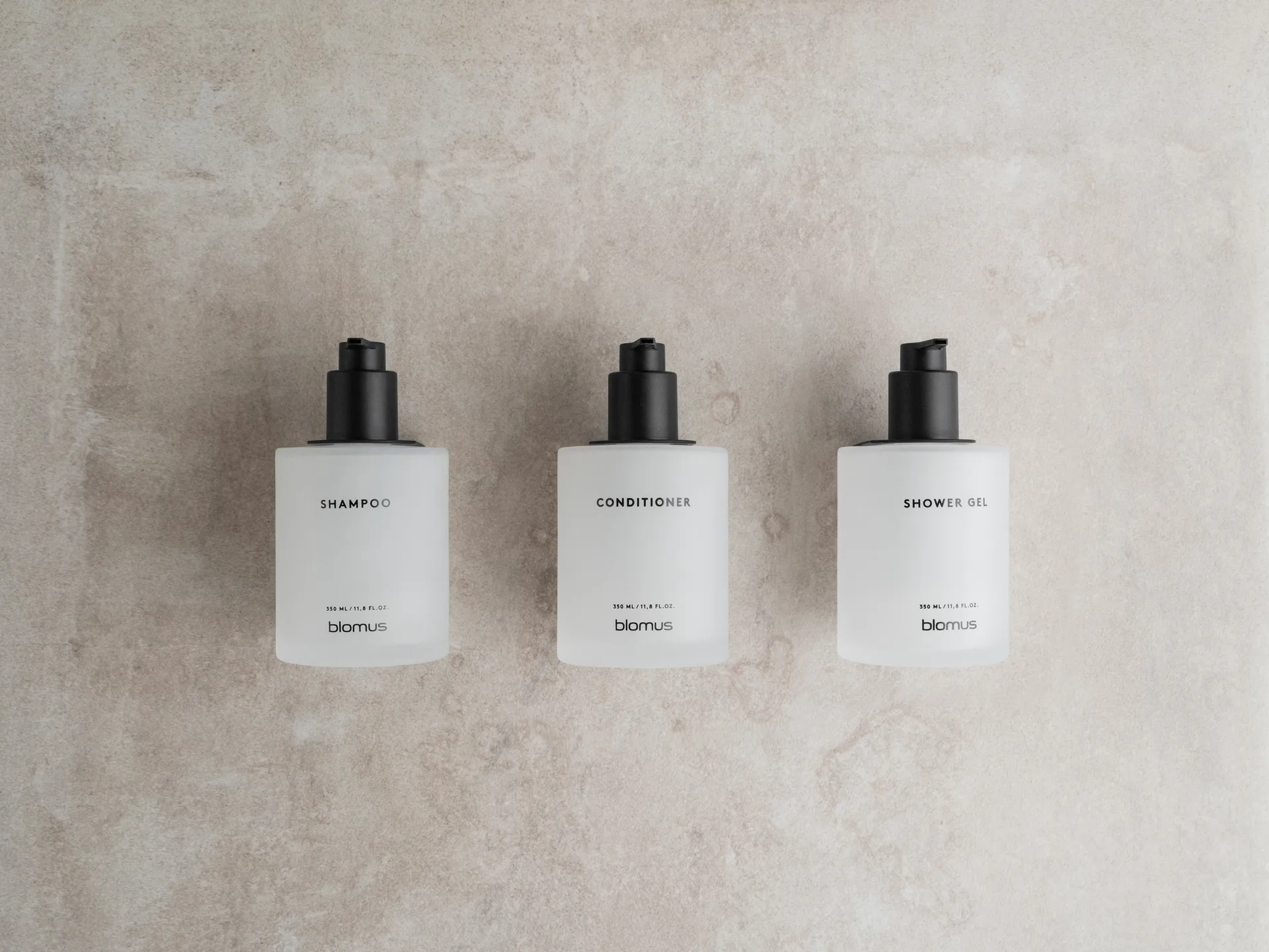 Kirei 美丽玻璃瓶含壁挂架3件装, 白色_螺丝安装 blomus