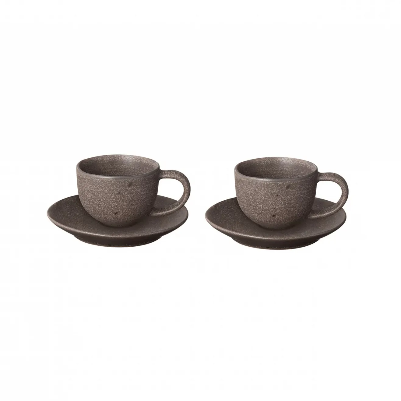 Kumi 带碟浓缩咖啡杯 60ml 2只装, 浓咖啡色 blomus