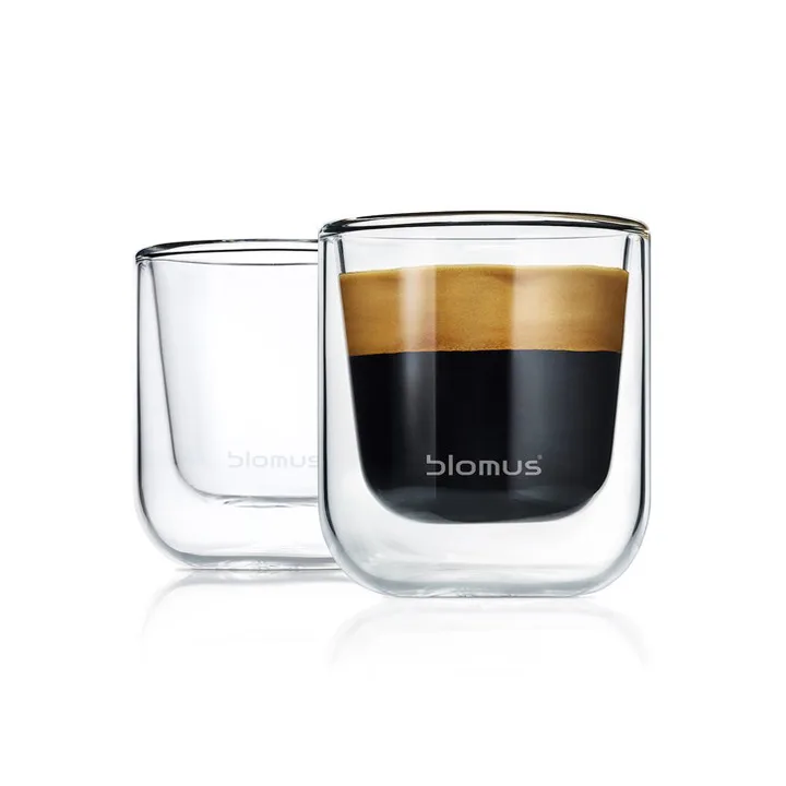 Nero隔热意式浓缩咖啡杯 2件套 - 透明 - blomus