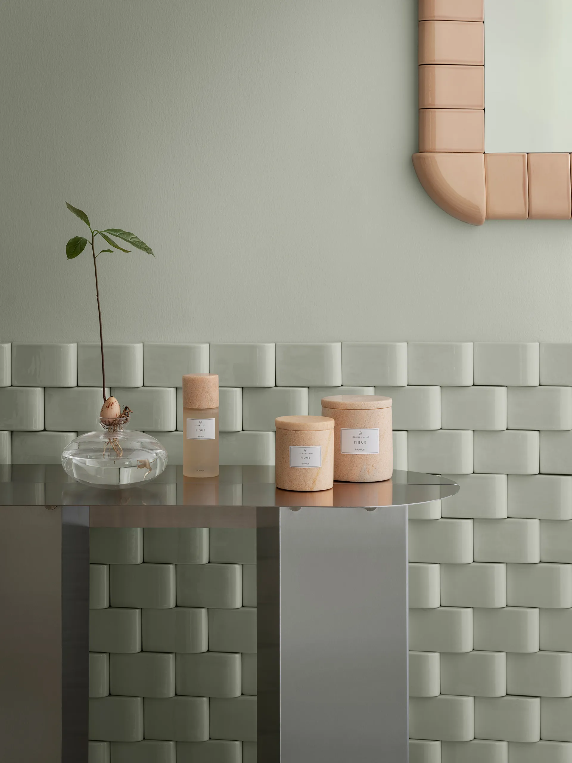 ORU 小边桌 80x35x75 cm, 哑光 不锈钢 blomus