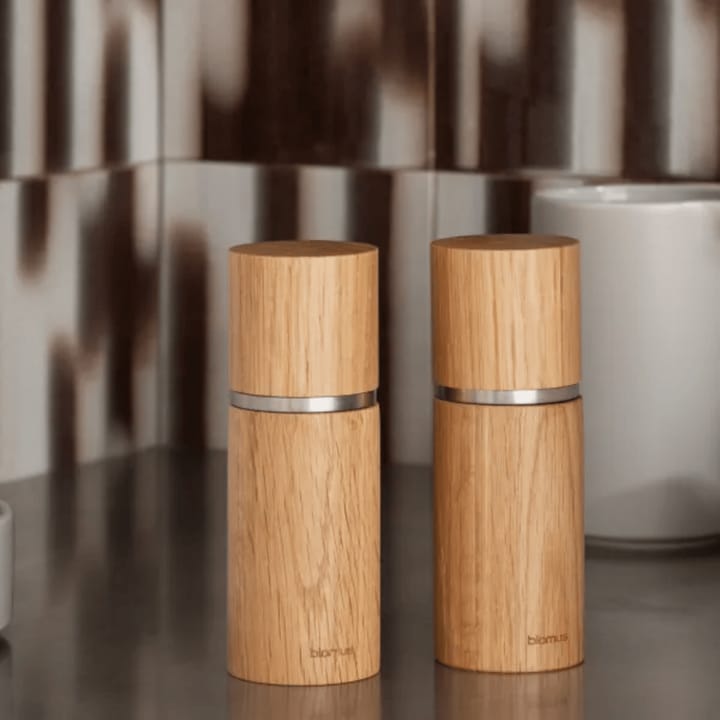 Pepe Salt 和 Pepper Grinder 套装 15 cm, 自然木色 Blomus