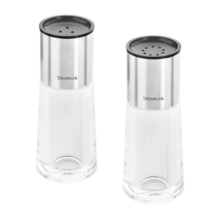Perea salt and pepper shakers set, Glass-不锈钢 Blomus