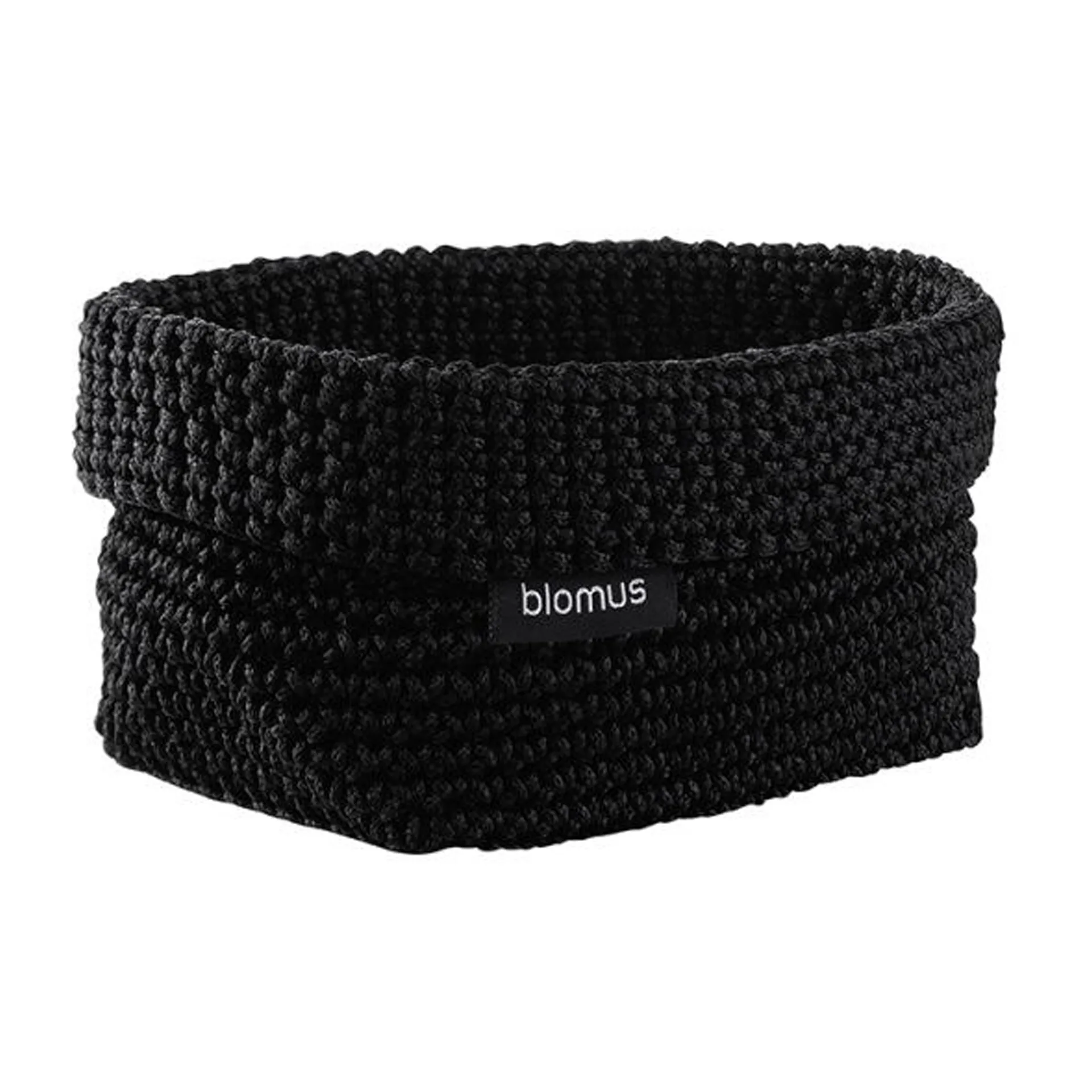 Tela 布艺收纳篮 中号 10x15cm, 黑色 blomus