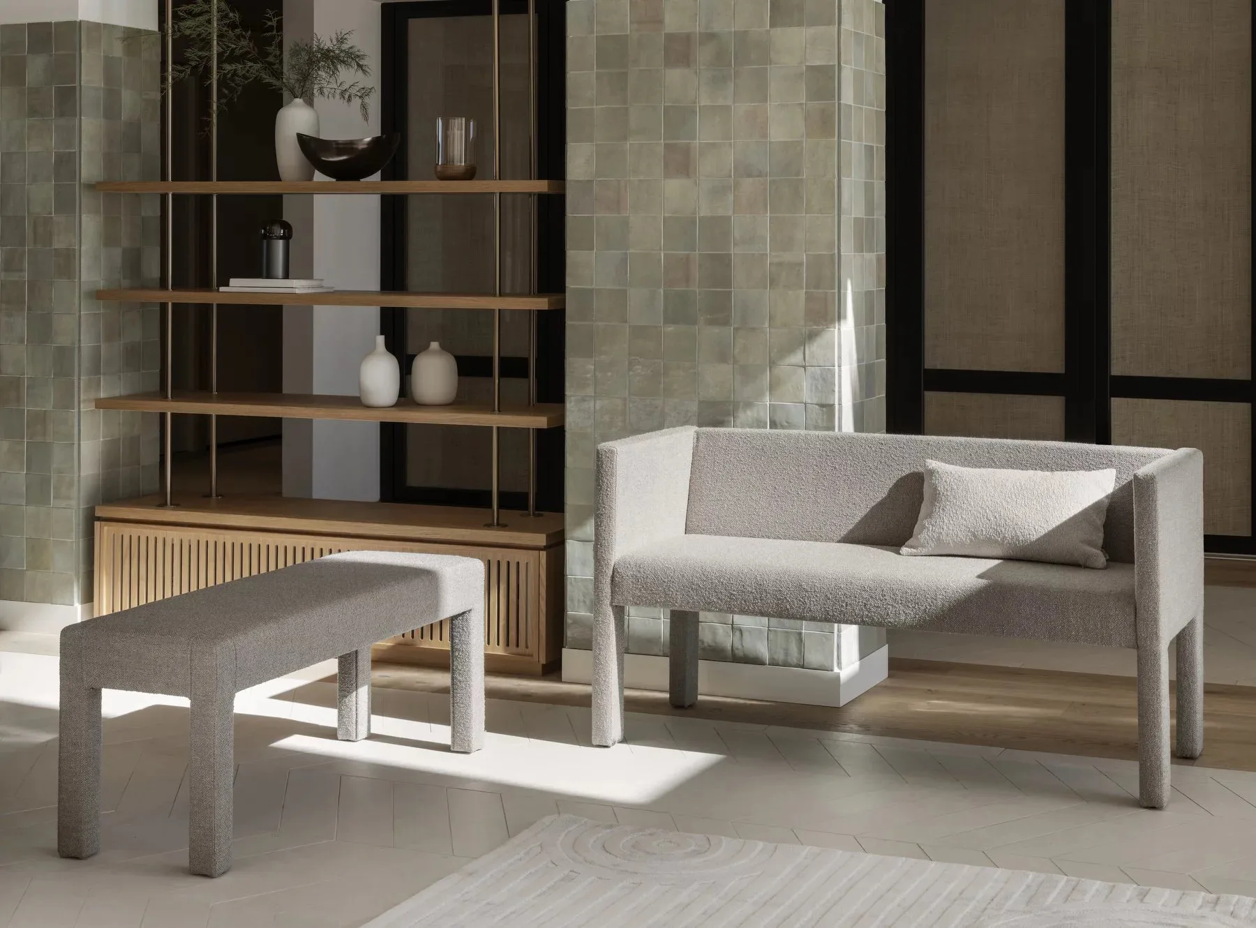 Uzu 地毯 中号 160x240cm, 米色 blomus