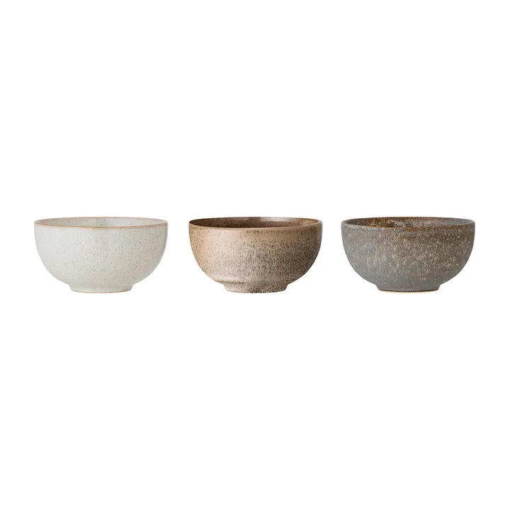 Addison 碗直径16cm 3件装 - 灰色 - Bloomingville