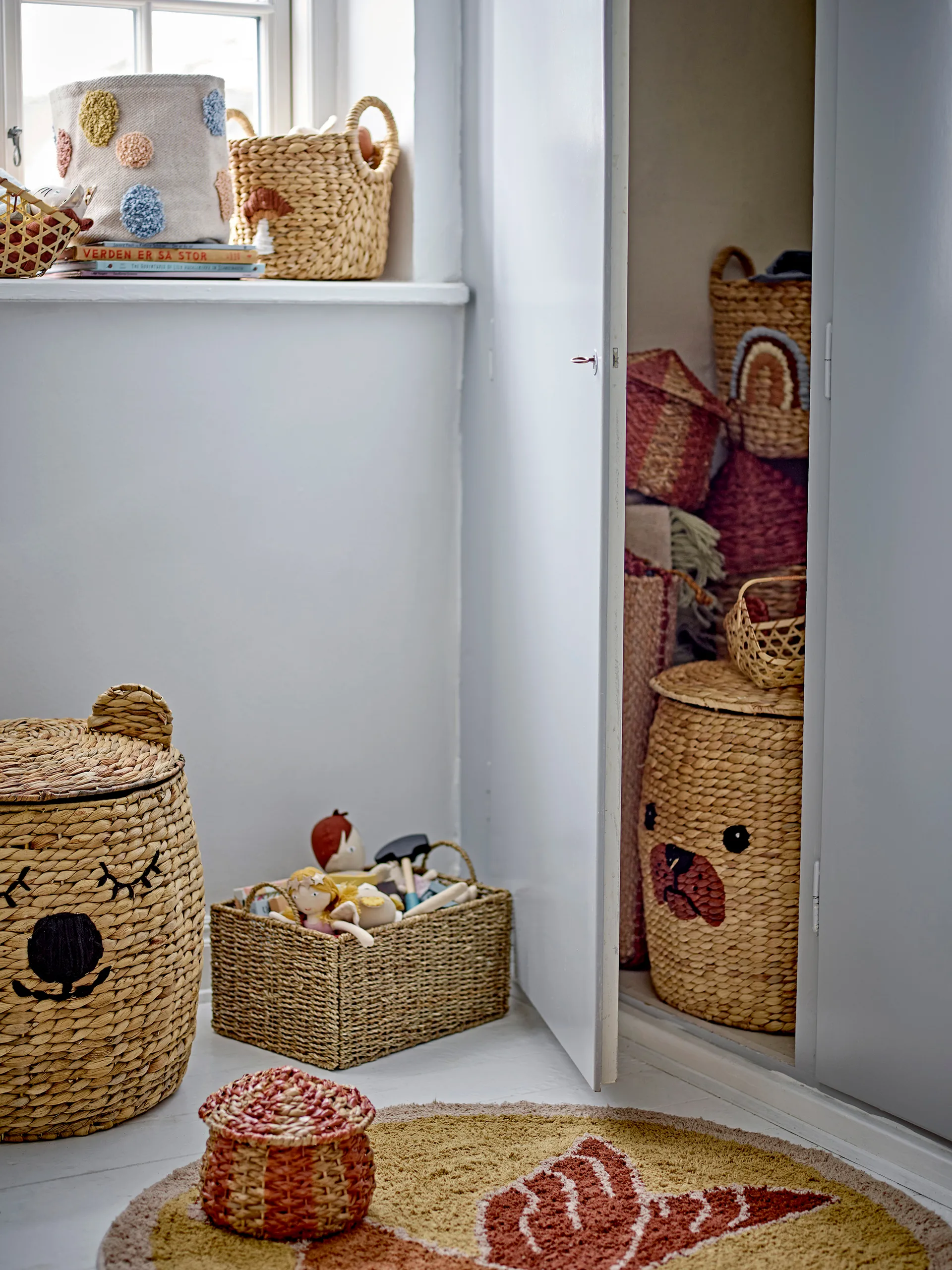 Agnes 储物箱 带把手 2件, Rainbow-Mushroom Bloomingville