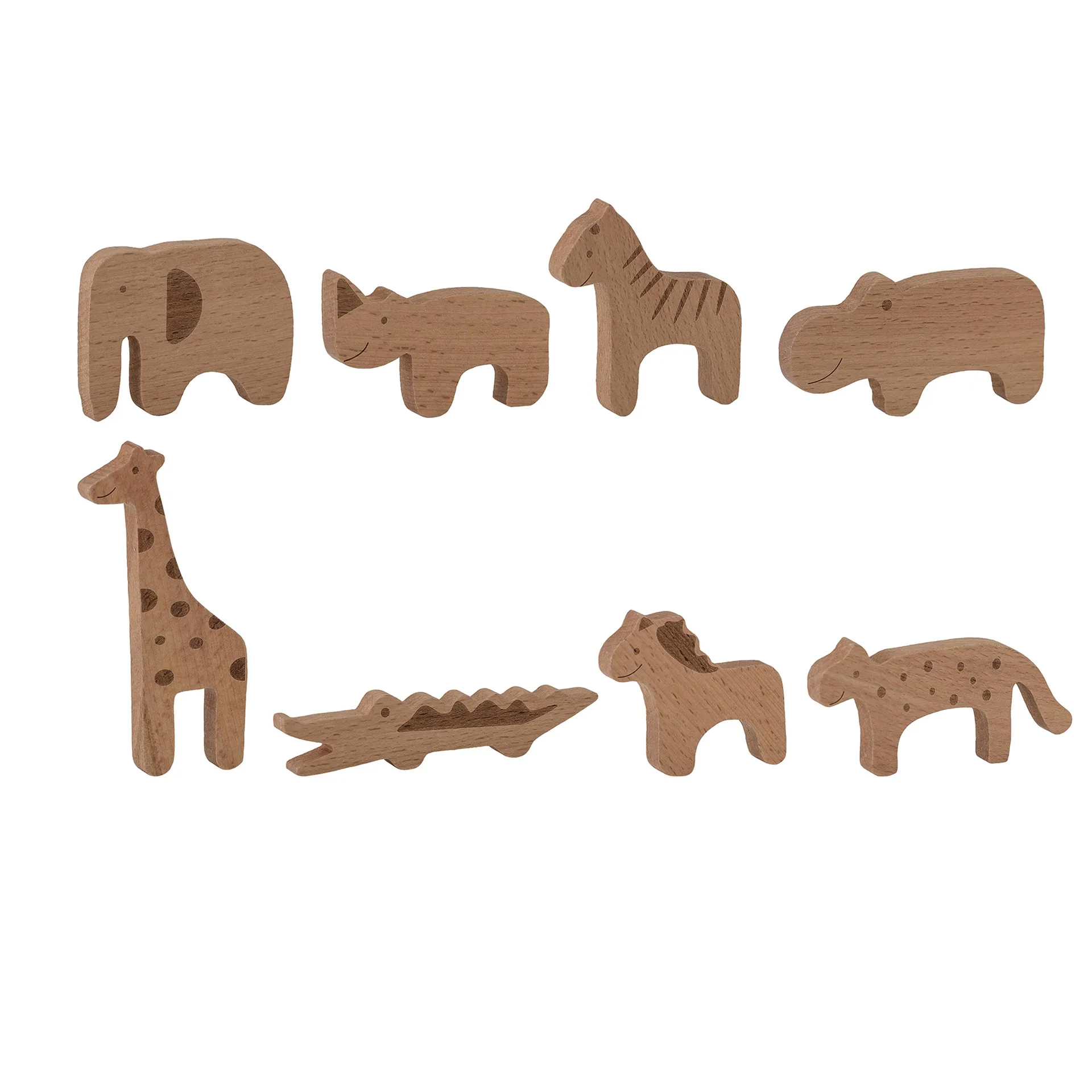 Animal wooden figurines, 8 pcs Bloomingville