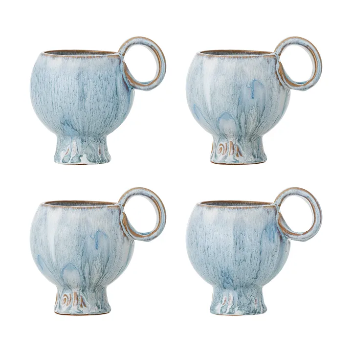 Avonlea北欧风格茶杯咖啡杯4件装 - 蓝色 - Bloomingville