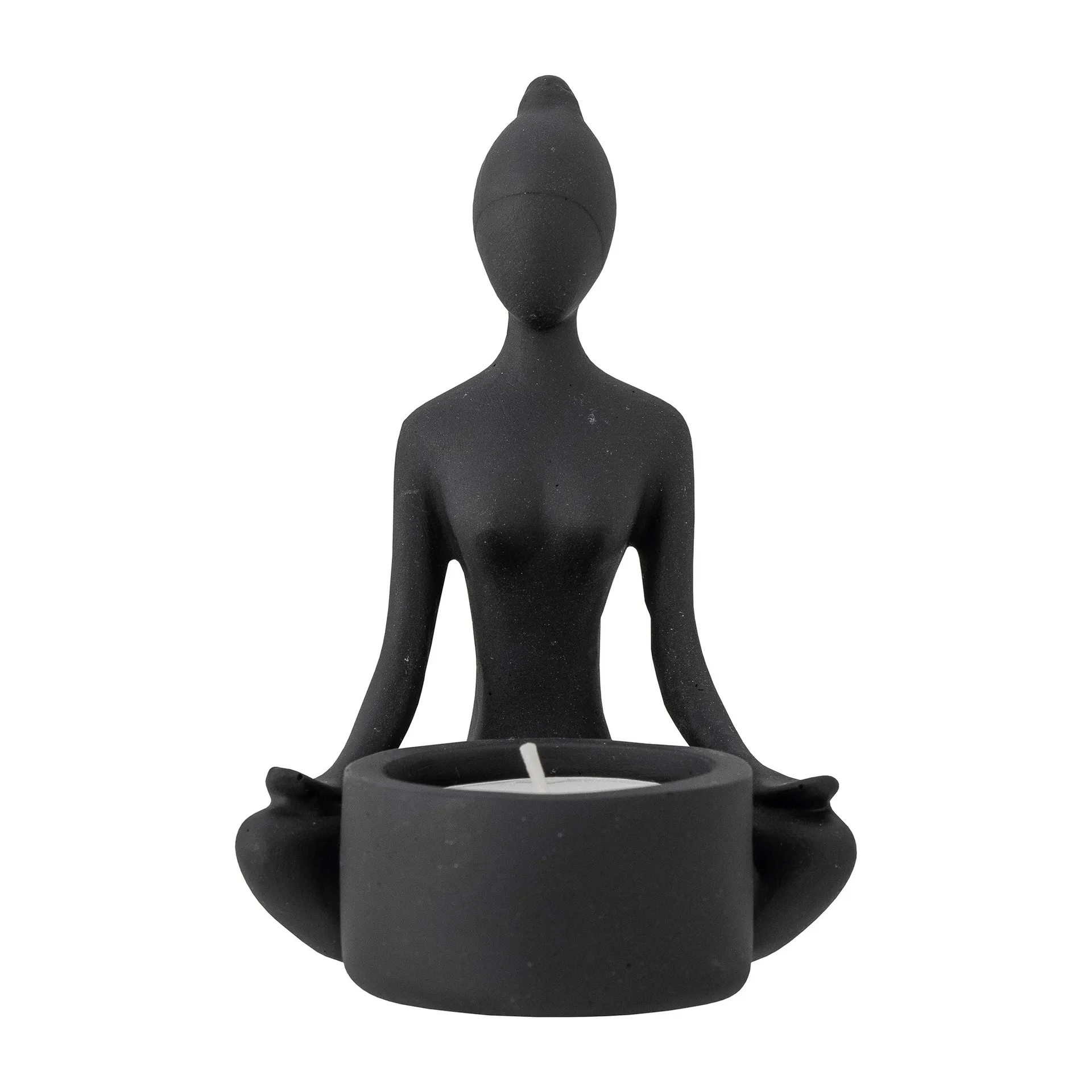 Benna tea light holder 12 cm, 黑色 Bloomingville