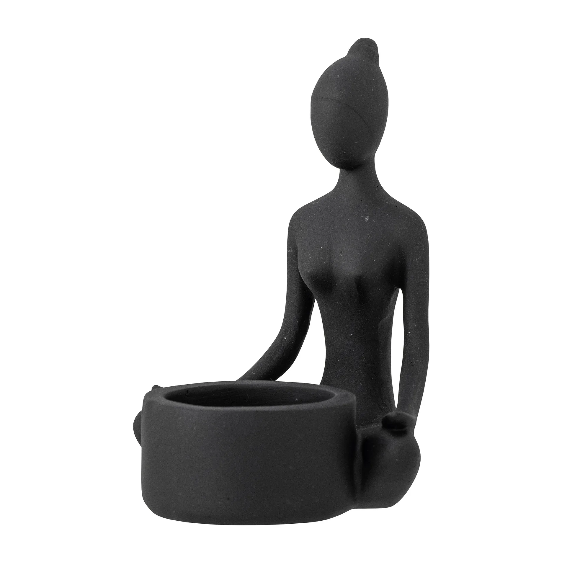Benna tea light holder 12 cm, 黑色 Bloomingville