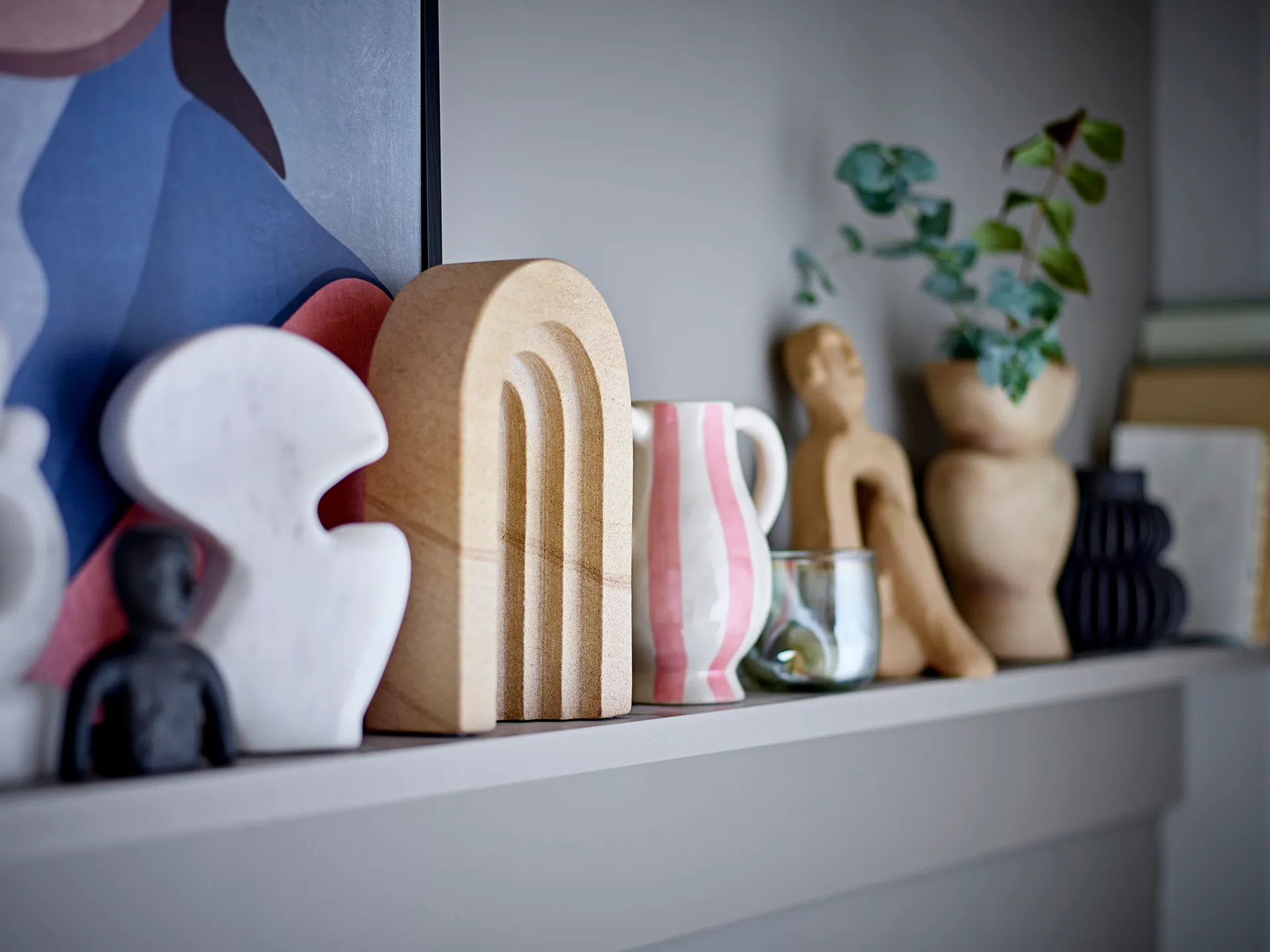 Binti 花瓶 15 cm, 白色-玫瑰色 Bloomingville