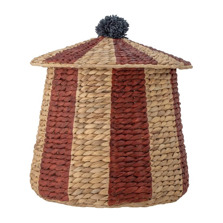 Birsen basket with lid Ø40 cm - Natural-红色 - Bloomingville